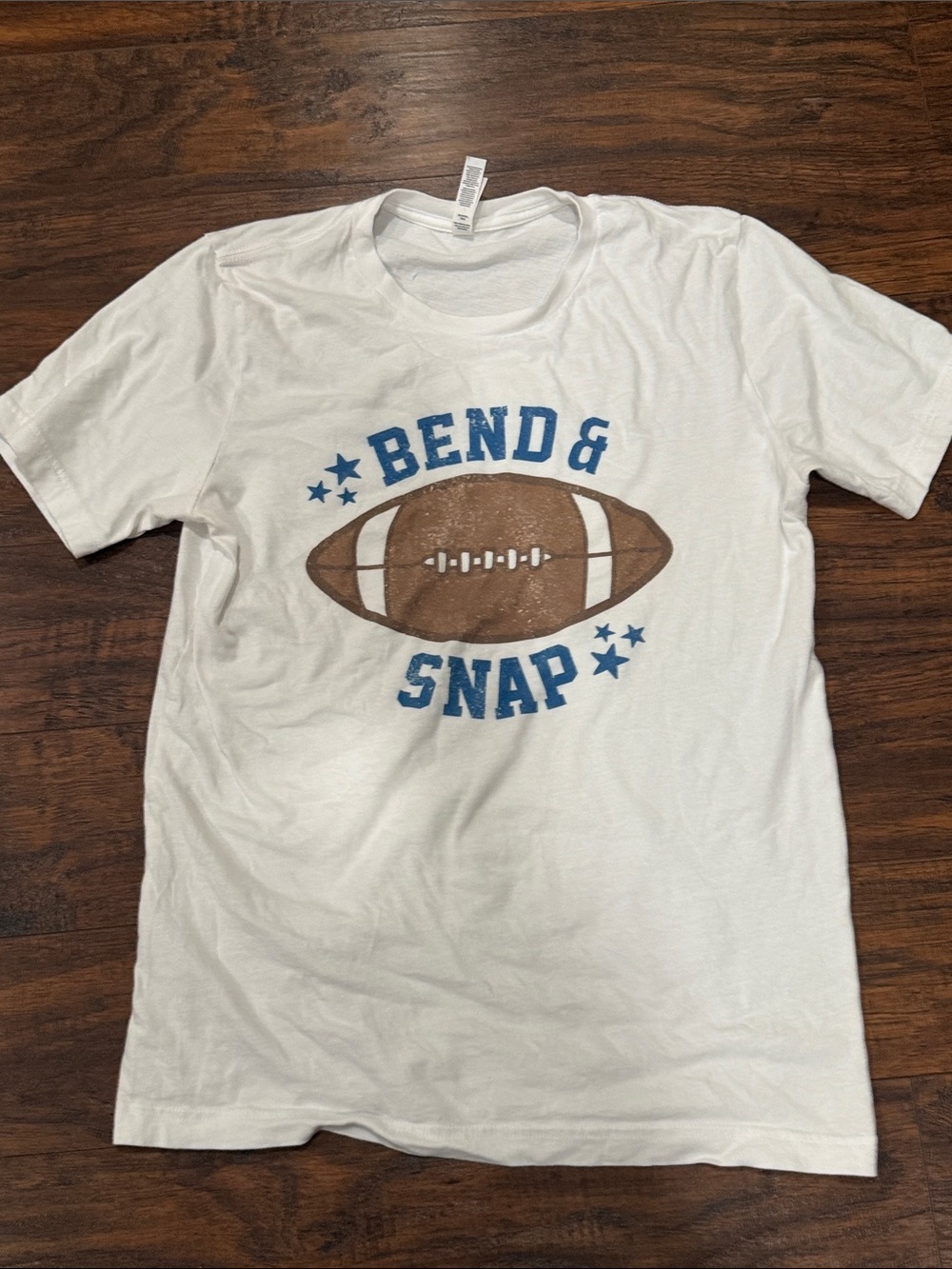 White 'Bend & Snap' Football Graphic Tee